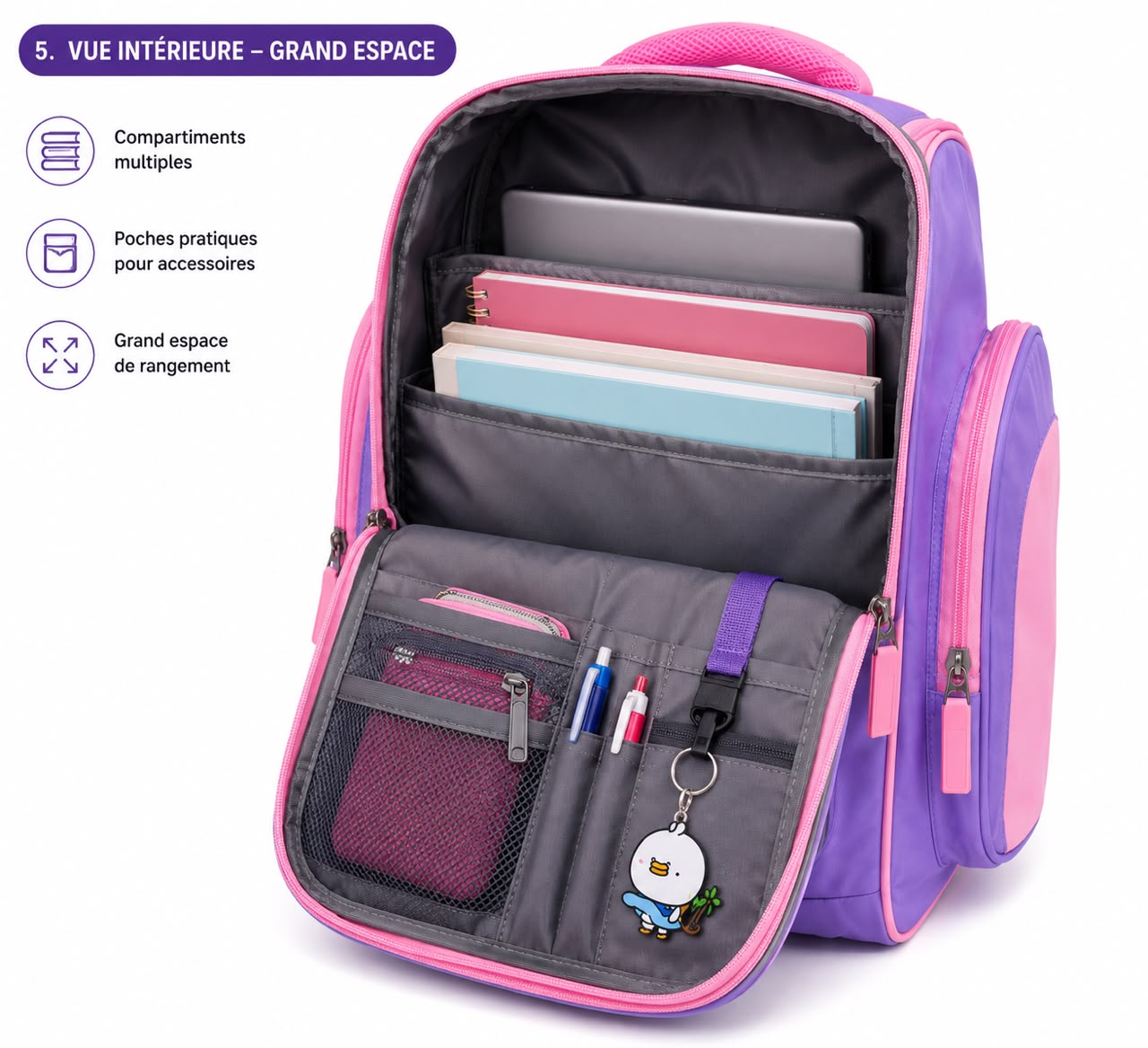 Sac à Dos scolaire Primaire-Confortable et Résistant
